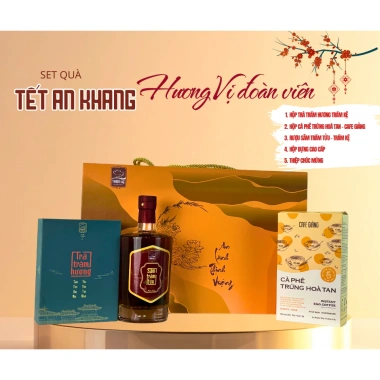 Hộp quà Tết 2.026 cao cấp Cà Phê Giảng & Trầm Hương - Sang trọng, giá 999k 4