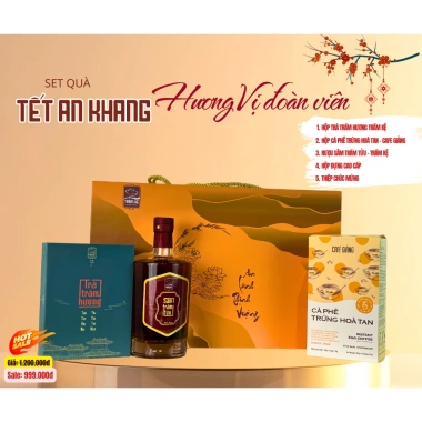 Hộp quà Tết 2.026 cao cấp Cà Phê Giảng & Trầm Hương - Sang trọng, giá 999k 10