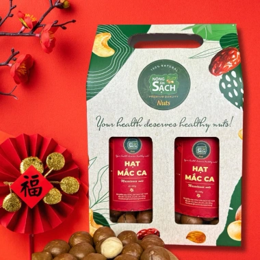 Hộp Quà Tết Cao Cấp – Macca Lâm Đồng, Táo Đỏ Tân Cương, Xoài Dẻo, Hạnh Nhân Mỹ 7