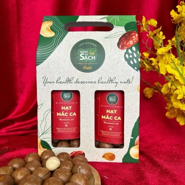 Hộp Quà Tết Cao Cấp – Macca Lâm Đồng, Táo Đỏ Tân Cương, Xoài Dẻo, Hạnh Nhân Mỹ 8