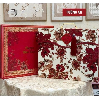 Hộp quà Tết cao cấp Thanh An Cát Tường AURIEN - Quà biếu sang trọng, giá ưu đãi 610.000đ