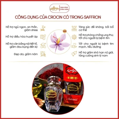 Hộp quà Tết Saffrin bahraman và Đông trùng hạ thảo - Sang trọng, lịch sự, chỉ 770.000đ