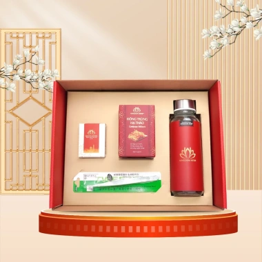 Hộp quà Tết Set Saffron, Mật Ong & Đông Trùng Hạ Thảo Kingdom Herb - Chính hãng, Giá 514.999 VND