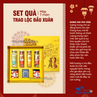 Hộp quà Tết Song Mã Phi Vân - Set quà tặng sức khỏe, sang trọng, giảm giá 350.000đ (giá gốc 441.000đ)