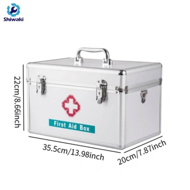 Hộp sơ cứu gia đình đa năng di động khung hợp kim nhôm - bảo quản mỹ phẩm, ô tô, văn phòng, đi bộ đường dài - 261.800₫ 5