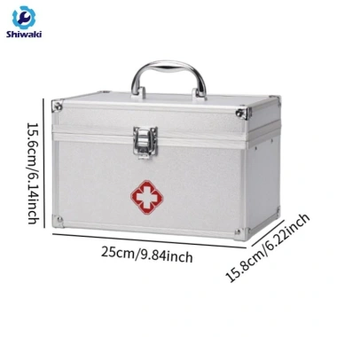 Hộp sơ cứu gia đình đa năng di động khung hợp kim nhôm - bảo quản mỹ phẩm, ô tô, văn phòng, đi bộ đường dài - 261.800₫ 9