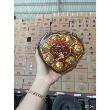 Hộp Socola Hongya Golden đa mẫu: Sandwich Ball, Hình quạt, Trái tim, Hình vuông - Giá 47.500₫ 10