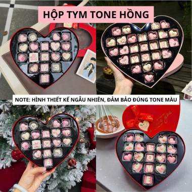 Hộp Socola Trái Tim AVY Mix Quà Valentine Đáng Yêu Siêu Ngon Ít Ngọt Kèm Thiệp Giá Sỉ 139k 6