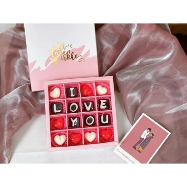 Hộp Socola Trái Tim Mix Love Quà Tặng Valentine Đơn Giản Full Hộp Túi Thiệp