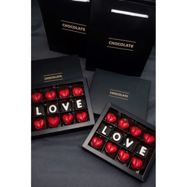 Hộp sôcôla Valentine 14/2 vuông 12 viên kèm túi và thiệp - Giá chỉ 119k 10