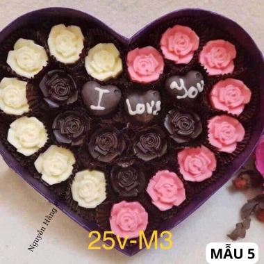 Hộp Socola Valentine Trái Tim Enzi - Ít Ngọt, Kèm Thiệp và Túi, Tặng Người Yêu 14/2 6 Hộp Socola Valentine Trái Tim Enzi - Ít Ngọt, Kèm Thiệp và Túi, Tặng Người Yêu 14/2 6