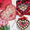 Hộp Socola Valentine Trái Tim Enzi - Ít Ngọt, Kèm Thiệp và Túi, Tặng Người Yêu 14/2 9