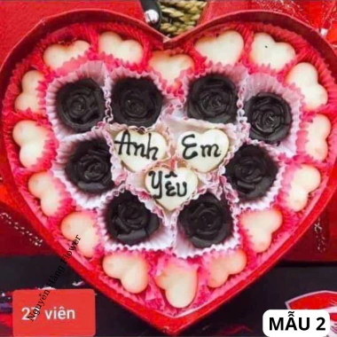 Hộp Socola Valentine Trái Tim Mix Quà Tặng Người Yêu Đáng Yêu Siêu Ngon Ít Ngọt Kèm Túi Thiệp Giá 139k 3