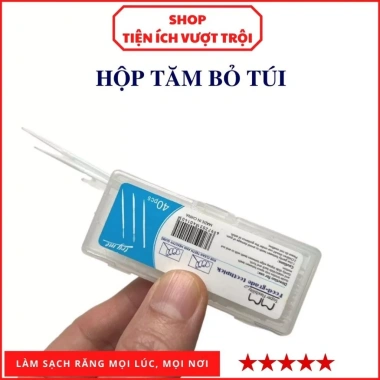 Hộp tăm bỏ túi 40 cây chuẩn nha khoa - Nhựa an toàn, dễ mang theo, vệ sinh răng mọi lúc - Giá chỉ 25.000đ