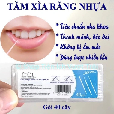 Hộp tăm bỏ túi 40 cây chuẩn nha khoa - Nhựa an toàn, dễ mang theo, vệ sinh răng mọi lúc - Giá chỉ 25.000đ