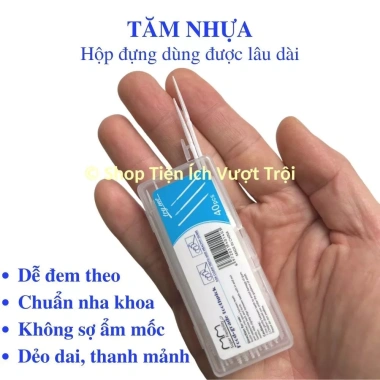 Hộp tăm bỏ túi 40 cây chuẩn nha khoa - Nhựa an toàn, dễ mang theo, vệ sinh răng mọi lúc - Giá chỉ 25.000đ