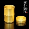 Hộp tăm đồng nguyên chất di động - Chống bụi, chống rơi, phù hợp phòng ngủ, ăn, khách - Thiết kế sáng tạo 3