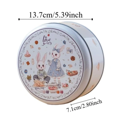 Hộp thiếc CHEESELY bánh quy hình thỏ hoạt hình – Đa chức năng, kim loại sắt, giá ưu đãi 52.380 VND 2