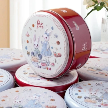 Hộp thiếc CHEESELY bánh quy hình thỏ hoạt hình – Đa chức năng, kim loại sắt, giá ưu đãi 52.380 VND 3