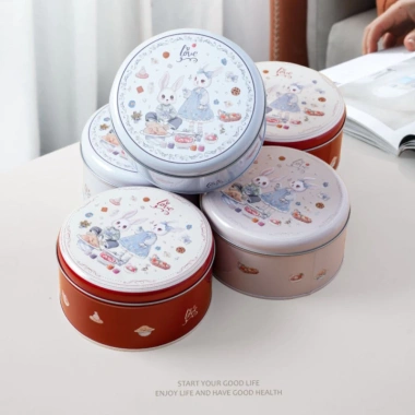 Hộp thiếc CHEESELY bánh quy hình thỏ hoạt hình – Đa chức năng, kim loại sắt, giá ưu đãi 52.380 VND 8