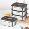 Hộp thực phẩm inox khay tủ lạnh ngăn mùi, nắp đậy dễ mở, tiện lợi, giá 76.000