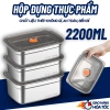 Hộp thực phẩm inox khay tủ lạnh ngăn mùi, nắp đậy dễ mở, tiện lợi, giá 76.000 2