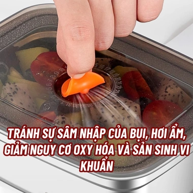 Hộp thực phẩm inox khay tủ lạnh ngăn mùi, nắp đậy dễ mở, tiện lợi, giá 76.000 4