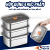 Hộp thực phẩm inox khay tủ lạnh ngăn mùi, nắp đậy dễ mở, tiện lợi, giá 76.000 10
