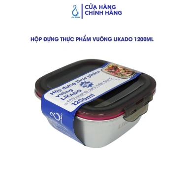 Hộp thực phẩm vuông Likado inox 304 - 600ml/1.200ml/2.400ml an toàn bền giá 119.000 VND 7 Hộp thực phẩm vuông Likado inox 304 - 600ml/1.200ml/2.400ml an toàn bền giá 119.000 VND 7