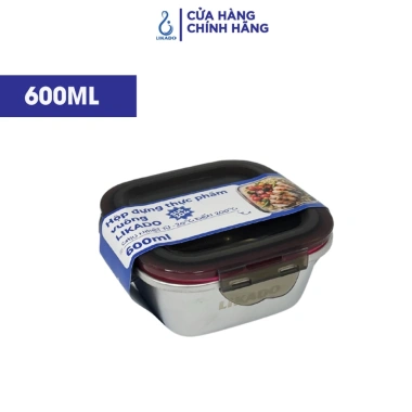 Hộp thực phẩm vuông Likado inox 304 - 600ml/1.200ml/2.400ml an toàn bền giá 119.000 VND