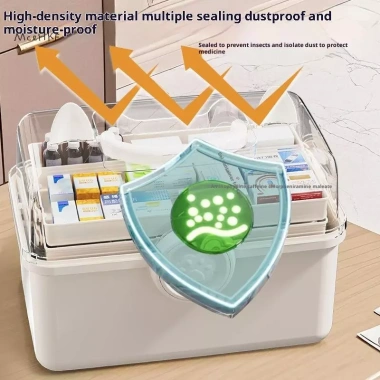 Hộp Thuốc Gia Đình Đựng Tích Lớn Nhiều Lớp Phân Loại Di Động Bộ Y Tế Sơ Cứu MceHKF 8