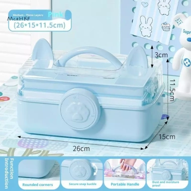 Hộp Thuốc Gia Đình Đựng Tích Lớn Nhiều Lớp Phân Loại Di Động Bộ Y Tế Sơ Cứu MceHKF 10