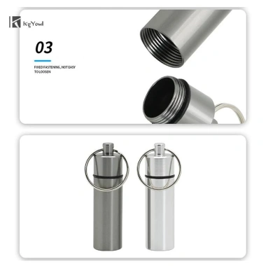 Hộp Thuốc Hợp Kim Nhôm Chống Thấm, Móc Khóa Di Động, Bảo Quản Du Lịch Ngoài Trời 4 Hộp Thuốc Hợp Kim Nhôm Chống Thấm, Móc Khóa Di Động, Bảo Quản Du Lịch Ngoài Trời 4
