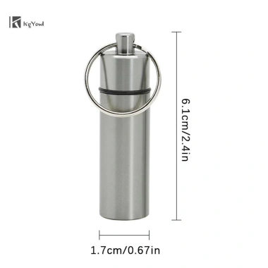 Hộp Thuốc Hợp Kim Nhôm Chống Thấm, Móc Khóa Di Động, Bảo Quản Du Lịch Ngoài Trời