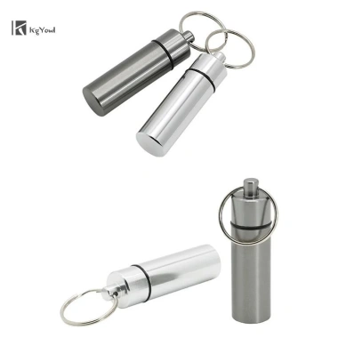 Hộp Thuốc Hợp Kim Nhôm Chống Thấm, Móc Khóa Di Động, Bảo Quản Du Lịch Ngoài Trời