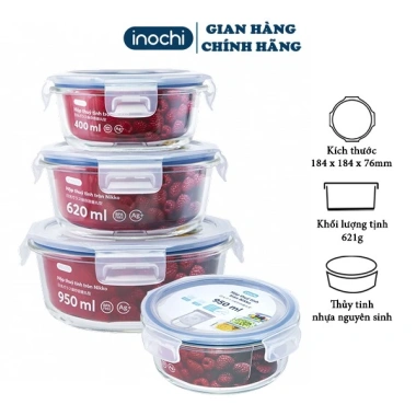 Hộp Thuỷ Tinh Nikko INOCHI Đựng Thực Phẩm - Bảo Quản Tươi, Dùng Trong Tủ Lạnh, Giá 51.750₫ 3