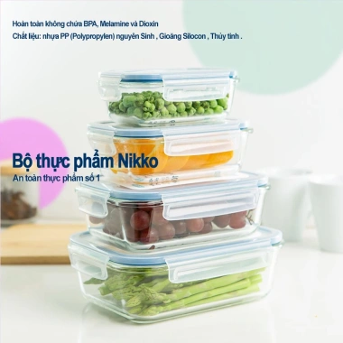 Hộp Thuỷ Tinh Nikko INOCHI Đựng Thực Phẩm - Bảo Quản Tươi, Dùng Trong Tủ Lạnh, Giá 51.750₫ 6