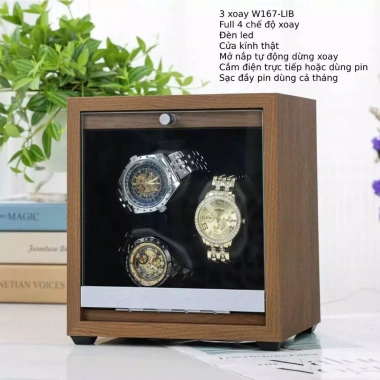 Hộp xoay đồng hồ cơ Watch Winder tự động lên cót – Bảo quản Automatic yên tĩnh 6