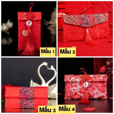 HÓT Bao Lì Xì Gấm Tết 2.026 - Vải Gấm cao cấp, nhung hoa văn sang trọng, nạp tài mùa cưới, chỉ 6.784₫ 8
