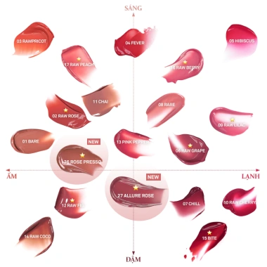 HOT Son gel tint Hince Raw Glow 4ml - Căng bóng tự nhiên, màu bền, giá 190.000 VND (giá gốc 229.900 VND) 6 HOT Son gel tint Hince Raw Glow 4ml - Căng bóng tự nhiên, màu bền, giá 190.000 VND (giá gốc 229.900 VND) 6
