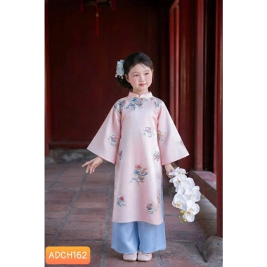 [HOTTREND] Áo dài Tết bé gái vintage pastel họa tiết xinh xắn 12-46kg, giảm giá 333k 2