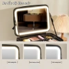 Hrold Cốp Makeup Hồng 26x23x11cm Đèn LED Gương Nhân, Túi Đựng Đồ Trang Điểm 2