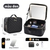 Hrold Cốp Makeup Hồng 26x23x11cm Đèn LED Gương Nhân, Túi Đựng Đồ Trang Điểm 9