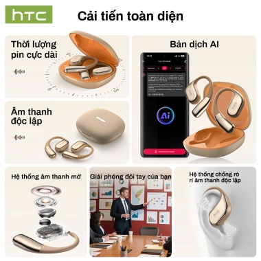 HTC NE39 OWS Tai Nghe Dịch Thuật AI - Dịch Đa Ngôn Ngữ, Bluetooth 6.0, IPX5, HIFI, Giảm Tiếng Ồn, Cuộc Gọi HD - 215.100₫ 3 HTC NE39 OWS Tai Nghe Dịch Thuật AI - Dịch Đa Ngôn Ngữ, Bluetooth 6.0, IPX5, HIFI, Giảm Tiếng Ồn, Cuộc Gọi HD - 215.100₫ 3