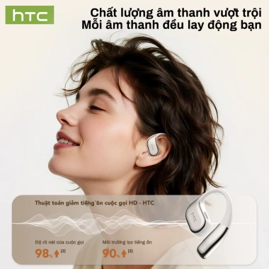 HTC NE39 OWS Tai Nghe Dịch Thuật AI - Dịch Đa Ngôn Ngữ, Bluetooth 6.0, IPX5, HIFI, Giảm Tiếng Ồn, Cuộc Gọi HD - 215.100₫