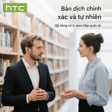 HTC NE51 Mini - Tai nghe dịch thuật AI Bluetooth V6.0, Chống ồn IPX5, không dây
