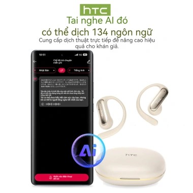 HTC NE52 Tai Nghe Dịch Thuật AI Bluetooth 6.0 – HIFI, Chống ồn 360°ACS, Không Dây, Giá Ưu Đãi 234k 3