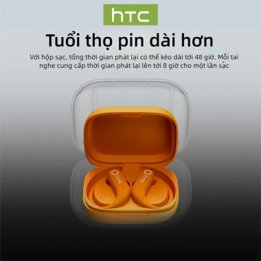 HTC NE61 Tai nghe Bluetooth không dây OWS theo dõi nhịp tim, oxy máu, IPX5, 6.0, hộp sạc 8
