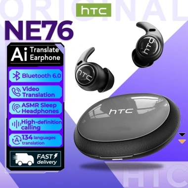 HTC NE76 Tai nghe AI Bluetooth 6.0 - Dịch thuật thời gian thực, Khử tiếng ồn, HiFi, 328.900₫