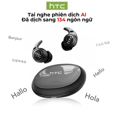 HTC NE76 Tai nghe AI Bluetooth 6.0 - Dịch thuật thời gian thực, Khử tiếng ồn, HiFi, 328.900₫